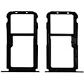 Pikkukuva 1 / 4: SIM-korttiteline - Huawei - Mate 20 Lite - Musta - Yhteensopiva nanoSIM- ja micro SD - Helppo vaihto Svart