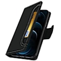 Miniatyrbillede 2 af 4: Apple iPhone 12 Pro Max Cover Folio Wallet Stand Funktion Sort Sort Svart