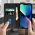 Miniatyrbillede 3 af 4: AVIZAR Taske til Apple iPhone 13 Mini - Wallet Flip Video Support Funktion - Sort Svart