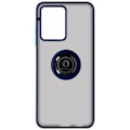 Miniatyrbillede 1 af 5: AVIZAR Beskyttelsesetui til Vivo Y16 - Bi-materiale - Metalring videostøtte - Blå Blå