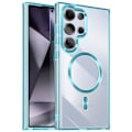 Miniatyrbillede 1 af 6: Coque MagSafe til Samsung Galaxy S24 Ultra Bagside Glas Farve Blå Blå