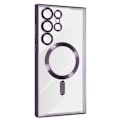 Miniatyrbild 2 av 5: MagSafe fodral för Samsung S23 Ultra kameraskydd Transparent / Lila Lila
