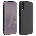 Miniatyrbillede 1 af 4: Samsung Galaxy A70-etui - AVIZAR - Spejl-etui - Gennemsigtig klap - Videostander - Sort Svart