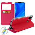 Miniatyrbillede 2 af 4: AVIZAR Taske til Huawei P smart 2020 - Displayvindue - Kortholder - Pink Rosa