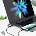 Miniatyrbillede 4 af 5: USB-kabel til USB-C, Lightning, Micro-USB Opladning Synkronisering 1m Akashi Sort