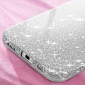 Pikkukuva 4 / 5: iPhone 16 kotelo AVIZAR Silver Glitter - Naarmuuntumaton ja iskunkestävä Grå