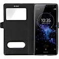 Miniatyrbillede 3 af 4: Housse - AVIZAR - Sony Xperia XZ2 - Øko-læder - Blød skal - Dobbelt vindue Svart