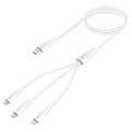 Pikkukuva 1 / 5: USB-kaapeli Lightning - USB C ja Micro USB Inkax Valkoinen Vit