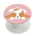 Pikkukuva 1 / 5: Sormus ja universaali tuki - POPSOCKETS - Pupper Napper - Vedettävä - Videotuki - Valkoinen/Vaaleanpunainen Vit/rosa