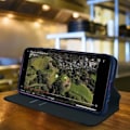Miniatyrbild 4 av 4: Housse - AVIZAR - Y6p - Folio Portefeuille Fodral - Eco-läder - Ställningsfunktion - Blå Blå