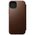 Miniatyrbillede 1 af 4: Nomad Folio Modern Læder Flip Cover til iPhone 15 Plus Brun kastanj