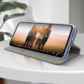 Miniatyrbillede 4 af 4: Etui Folio - AVIZAR - Moto G100 - Øko-læder - Blå Nat - Støttefunktion Nattblått