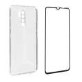 Pikkukuva 1 / 6: Xiaomi Redmi 9 Soft Case ja 9H Tempered Glass Film musta