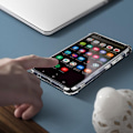 Miniatyrbild 3 av 4: Skyddspaket - AVIZAR - Galaxy A71 - Mjukt fodral - 9H härdat glasfilm - 360° skydd Klar vit
