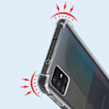 Pikkukuva 4 / 4: Kotelo - AKASHI - Samsung Galaxy A51 5G - Pehmeä - Läpinäkyvä - Iskunkestävät vahvistetut kulmat Transparent