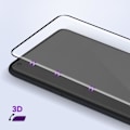 Pikkukuva 3 / 5: Suojakalvo - FORCE GLASS - Oppo Find X3 Pro - 9H+ kovuus - Täydellinen 3D-suojaus - Musta Svart
