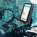 Pikkukuva 3 / 4: Tuki Moto/Scooter - LinQ - Vesitiivis kotelo - Älypuhelin 6.3" max - Kääntyvä 360° - Musta Svart