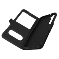 Miniatyrbillede 1 af 5: AVIZAR Taske til Samsung Galaxy S22 - Sort - Dobbeltvindue - Videosupport Svart