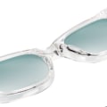Miniatyrbillede 4 af 6: Rektangulære Solbriller CV3168 Gradient Linser UV400 Transparent Vit