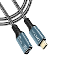 Miniatyrbillede 2 af 2: USB-C-kabel - LinQ - Hurtigoplading - 2m - Grå / Sort