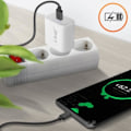 Miniatyrbillede 4 af 4: USB Type C Vægoplader - LINQ - 18W - Hurtig Opladning - Ladesikring - Hvid Vit
