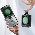 Pikkukuva 4 / 5: Sormuskotelo Samsung Galaxy Z Flip 5 polykarbonaattisarjan sormuskotelolle, musta Svart Transparent