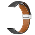 Miniatyrbild 1 av 5: Armband för Galaxy Watch 5 / 5 Pro / 4 i läder med svart magnetisk spänne svart