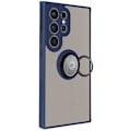Miniatyrbillede 2 af 6: Taske til Samsung Galaxy S24 Ultra - AVIZAR - Metal Ring Stand Function - Midnight Blue Blå