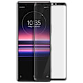 Miniatyrbillede 1 af 4: Beskyttelsesfilm - MUVIT - Xperia 5 - Buet hærdet glas - Applikator inkluderet - Sort Transparent, svart
