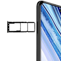 Pikkukuva 2 / 4: Korttilokero - Xiaomi - Redmi Note 9 - 2x Nano SIM - Micro SD - Musta Svart