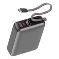 Miniatyrbillede 2 af 6: Ekstern batteri 20000mAh 45W med integreret USB-C kabel USB-C USB Swissten Sølv Grå
