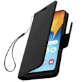 Pikkukuva 2 / 4: Samsung Galaxy A20e - AVIZAR - Korttitasku - Video Tukituki - Musta Svart