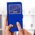 Miniatyrbillede 3 af 4: Hus til Samsung Galaxy A6 - MÆRKE - Klapetui - Øko-læder - Blød - Blå Blå