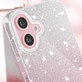 Pikkukuva 3 / 5: Suojakuori iPhone 16 Plus -puhelimelle - AVIZAR - Pink Glitter Glamour Design - Iskun- ja naarmuuntumaton Rosa