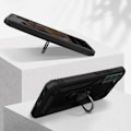 Pikkukuva 4 / 5: AVIZAR suojakuori Samsung Galaxy S22 Plus -puhelimelle - Iskunkestävä hybridi - rengasvideotuki - musta Svart