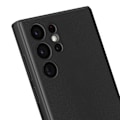 Pikkukuva 3 / 6: Nahkakotelo Galaxy S22 Ultra Näyttöikkuna Korttipidike Musta Svart