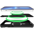 Miniatyrbillede 3 af 3: Forstærket etui til Apple iPhone 14 Pro Max Kompatibel MagSafe Ballistic Nylon Sort Itskins Svart
