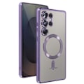 Pikkukuva 1 / 6: MagSafe-kuori Samsung Galaxy S25 Ultra Silikoni Kromireunus Violetti Lila