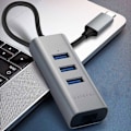 Miniatyrbillede 6 af 6: USB C hub til 3x USB og Ethernet, kompakt design, Satechi mørkegrå