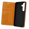 Miniatyrbillede 2 af 6: Samsung Galaxy S24 Wallet Case - AVIZAR - Ægte læder - Sort - Flap - Integrerede kortholdere Svart