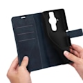 Pikkukuva 3 / 5: Sony Xperia Pro 1 Case Wallet Video Support Magneettinen Tab keskiyönsininen Midnattsblå