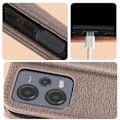 Pikkukuva 4 / 5: AVIZAR Chesterfield Folio suojakuori Xiaomi Redmi Note 12 5G:lle ja Poco X5 Prolle - Vaaleanpunainen - korttiteline ja videoteline Rosa