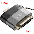 Miniatyrbillede 4 af 4: HDMI han til DVI hun videoadapter 1080p opløsning XO grå