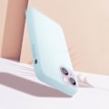 Miniatyrbild 3 av 5: iPhone 14 Fodral Halvstyvt Tunt Ljus Interiör Mjuk Moxie isblå