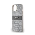 Miniatyrbillede 6 af 6: DKNY Læder Mono Stripe & Metal Logo - iPhone 14/15/13 etui (beige)