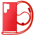 Miniatyrbillede 1 af 5: Semi-Stiv Cord Case til Samsung Galaxy S24 Ultra Red - AVIZAR - Casual - Almindelig - Hævede kanter Röd