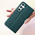 Miniatyrbillede 4 af 5: Etui til Samsung S24 FE Klap Portemonnee Dobbelt Magnetisk Lukning Mørkegrøn Grön