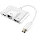 Pikkukuva 1 / 6: USB-C - Ethernet / USB / USB-C -sovitin Compact Plug and Play White