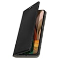 Miniatyrbillede 1 af 5: Motorola Moto G75 Etui Klap Portefeuille Magnetisk Støtte Sort Svart