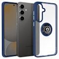 Miniatyrbild 1 av 5: Skydd för Samsung Galaxy S24 FE Med Metallring Video Stöd Mörkblå Blå